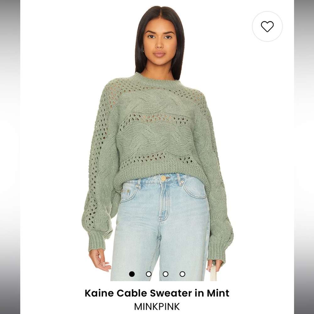 NWOT MINKPINK green sweater